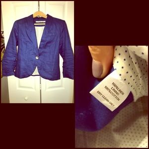 Blue linen blazer